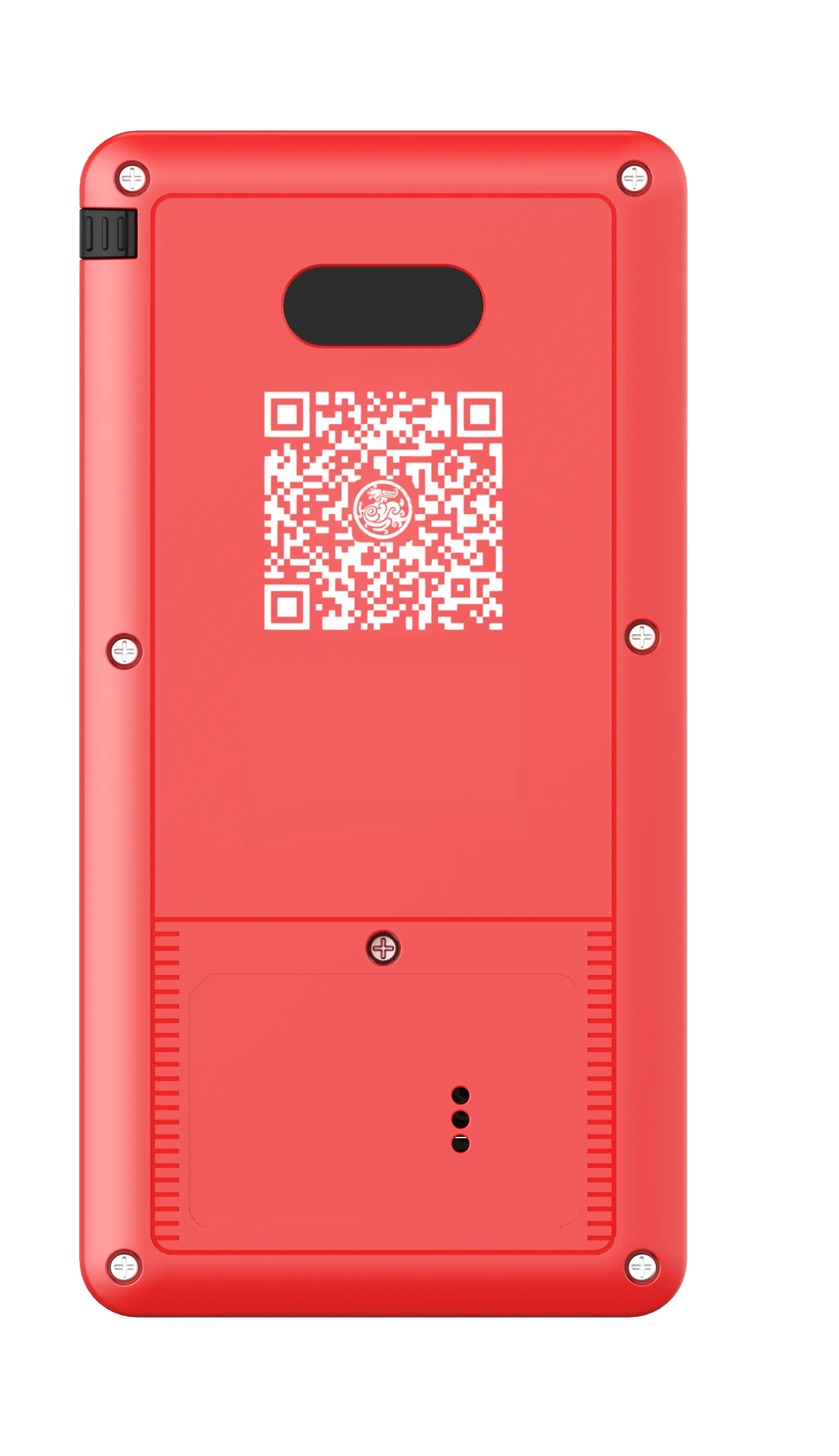 扫码开通视频封面，安易付 POS 机背面二维码区域